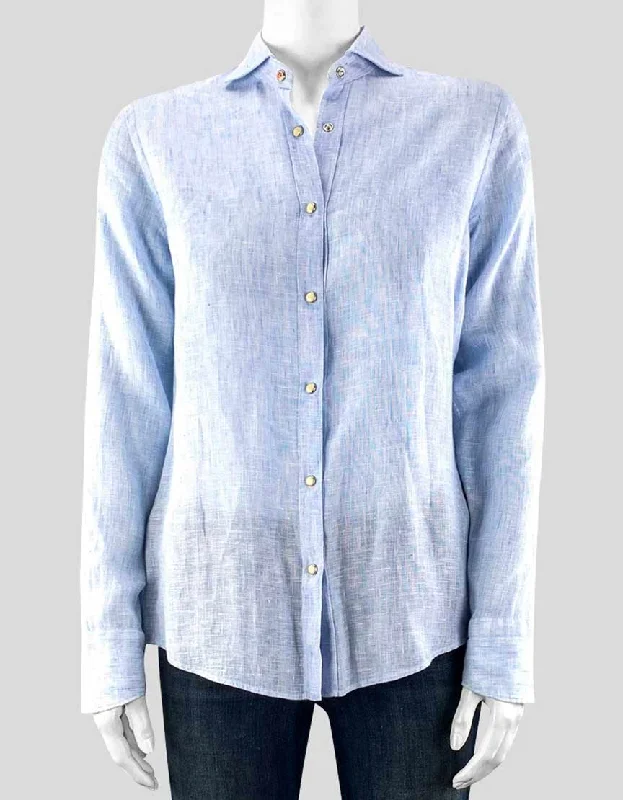 Barneys New York Light Blue Linen Shirt X-Small-- Anti-Pilling Machine Wash Handmade Barneys New York Light Blue Linen Shirt X-Small-- Anti-Pilling Machine Wash Handmade