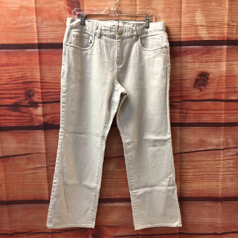 TALBOTS TAN JEAN STYLE PANTS SIZE PETITE 14 TC3 Stylish Tapered Fit Jeans