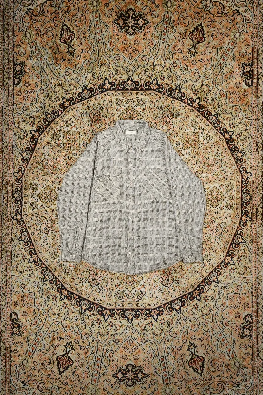 STEAF DEAD STOCK'S WORK SHIRT (RUST BEIGE)-- Cashmere Blend Cotton Blend Poly Blend