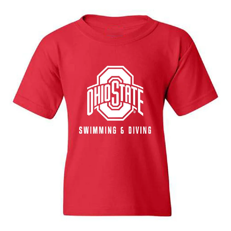 Ohio State - NCAA Women's Swimming & Diving : Paige Hall - Youth T-Shirt-- Chenille Blend Fleece Blend Nylon Blend Ohio State - NCAA Women's Swimming & Diving : Paige Hall - Youth T-Shirt-- Chenille Blend Fleece Blend Nylon Blend