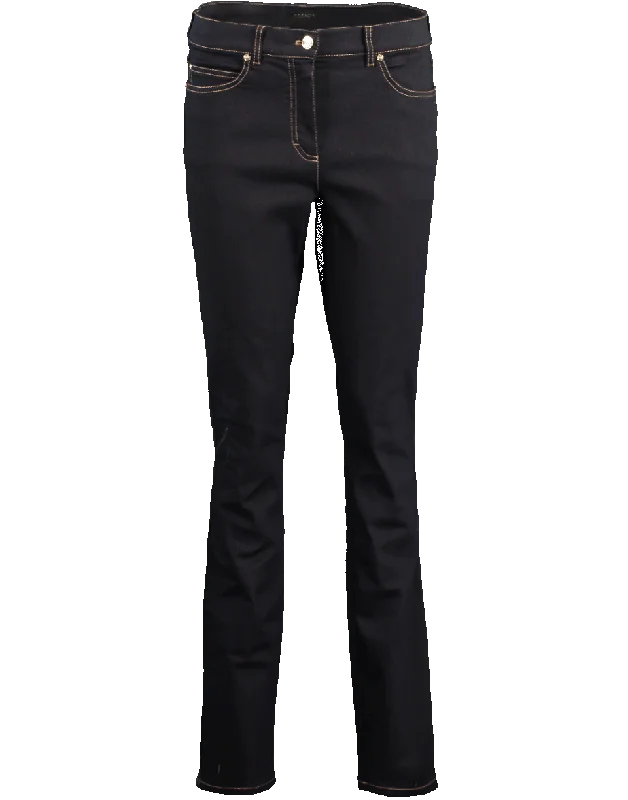 Skinny Stretch Dark Jean Trendy Pleated Waist Jeans