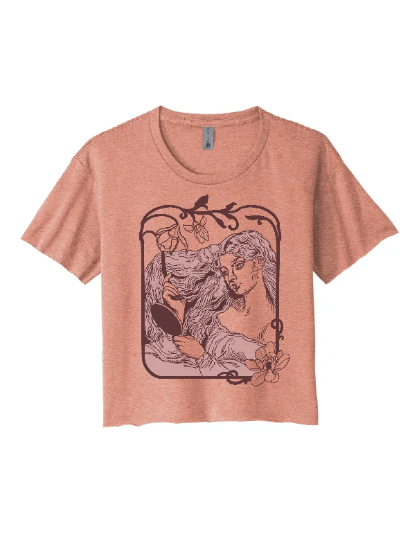 Lilith · Cropped T-Shirt-- Welt Pockets Slit Pockets