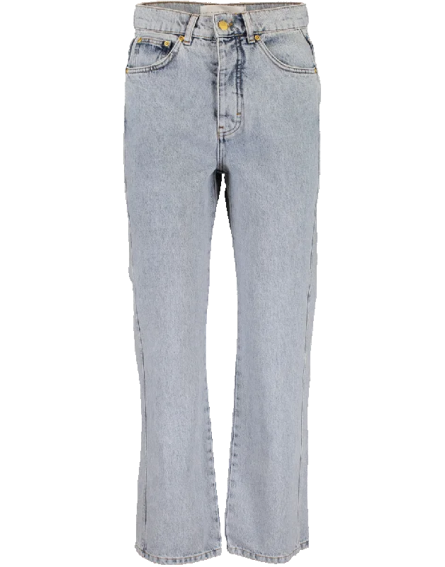 Straight Leg High Rise Jean Trendy Cut-Off Denim Shorts