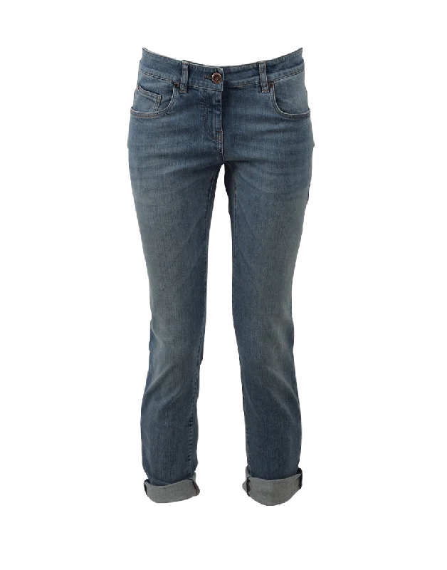 Boyfriend Denim Jean Casual Bootcut Ripped Jeans