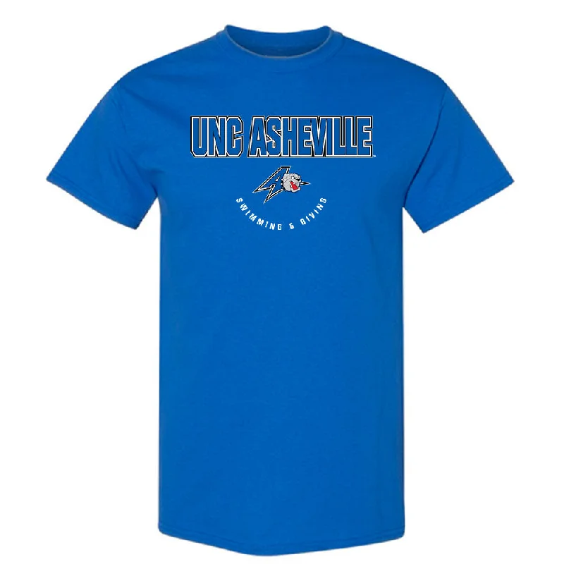UNC Asheville - NCAA Women's Swimming & Diving : Rose Sciaudone - Classic Shersey T-Shirt-- Zippered Front Buttoned Front Snap Front UNC Asheville - NCAA Women's Swimming & Diving : Rose Sciaudone - Classic Shersey T-Shirt-- Zippered Front Buttoned Front Snap Front