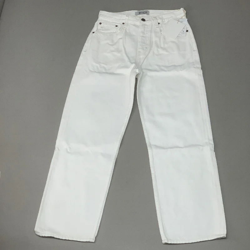 ETICA Tyler High Waist Straight Leg Ankle jeans Vintage White Size 24 EW180114A Fashionable Distressed Jeans ETICA Tyler High Waist Straight Leg Ankle jeans Vintage White Size 24 EW180114A Fashionable Distressed Jeans