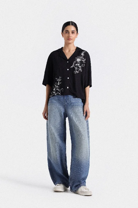 Baggy Jeans Fashionable Cropped Denim Jeans