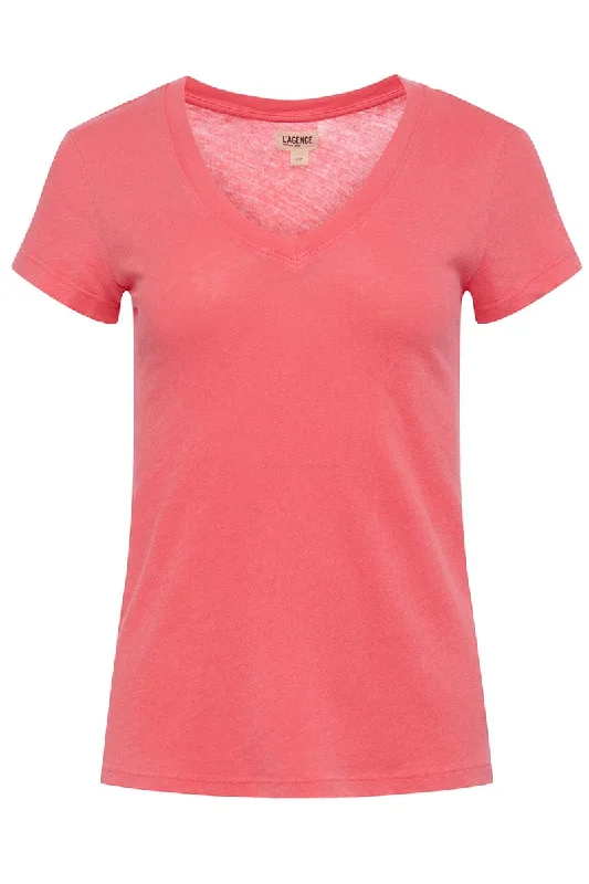 Becca V Neck T Shirt-- Hooded Caped Shawl Collar