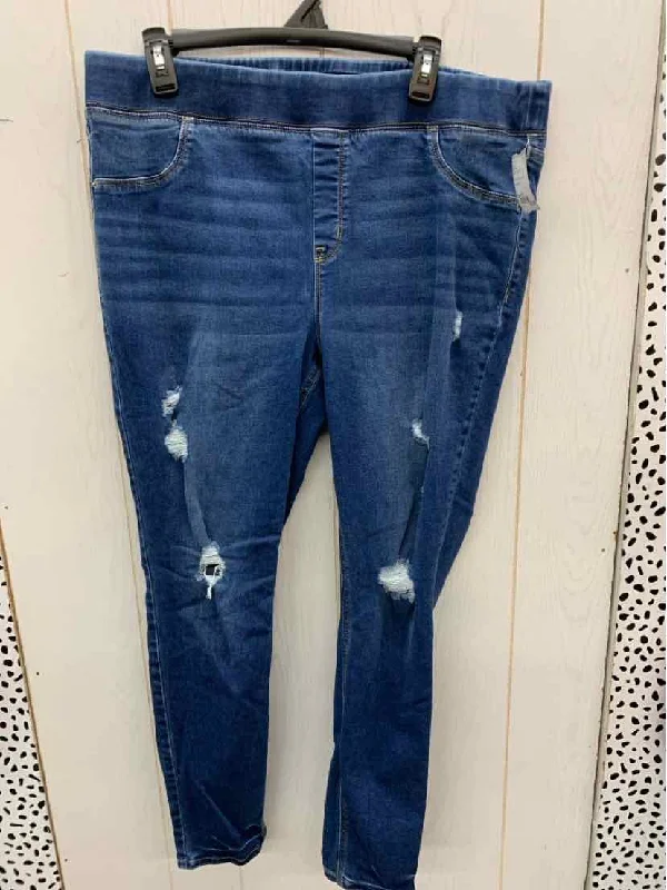 Old Navy Blue Womens Size 18 Jeans Comfortable Zip-Fly Denim Jeans