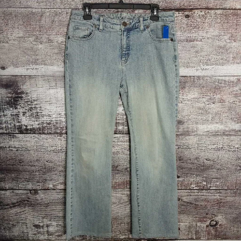 LANDS END ICED BLUE JEANS SIZE 10 TCC Elegant Raw Hem Jeans