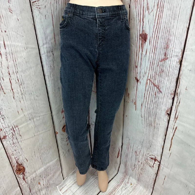 SECOND YOGA JEANS DARK WASH DENIM SZ 27 (4) TC3 Stylish Paperbag Waist Denim