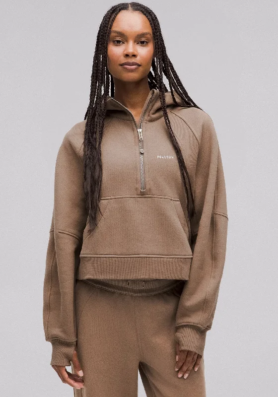 Scuba Oversized Half-Zip Hoodie Hoodie with Crew Neck Simple Timeless