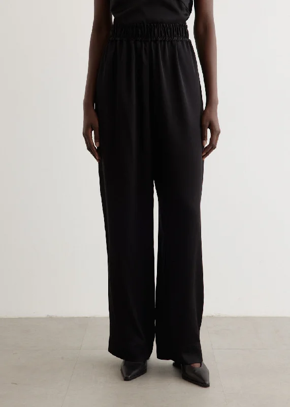 Gathered Pants Comfortable Wide-Leg Pants