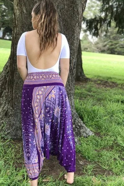 Feather Love Harem Pants-Plus Size Warm Wool Trousers