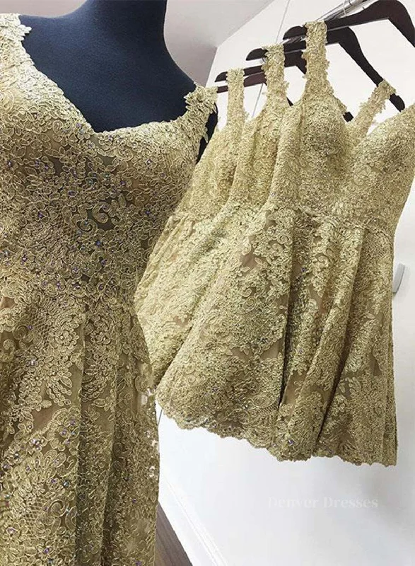 Cute V Neck Golden Lace Short Prom Dresses, Golden Lace Homecoming Dresses, Golden Formal Evening Dresses Tunics Sophisticated sleek Cute V Neck Golden Lace Short Prom Dresses, Golden Lace Homecoming Dresses, Golden Formal Evening Dresses Tunics Sophisticated sleek
