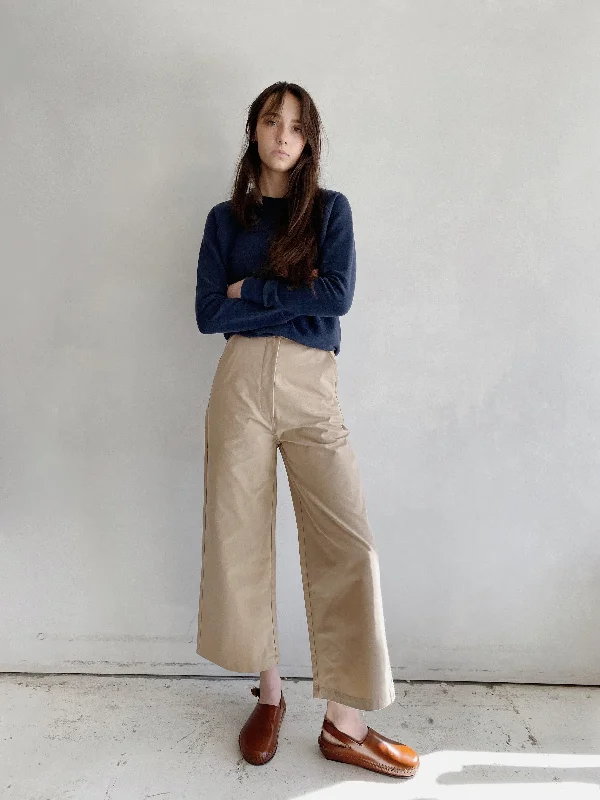 andes pant in khaki twill Relaxed Fit Trousers