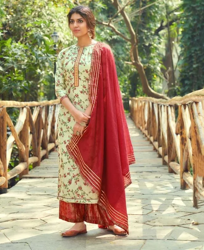 Women's Viscose Modal Printed Off-White Unstitched Suit Dress Material Tunics Satin smooth Women's Viscose Modal Printed Off-White Unstitched Suit Dress Material Tunics Satin smooth