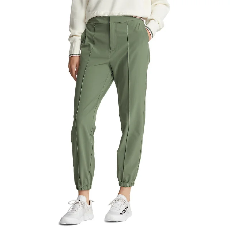 RLX Ralph Lauren Women's 4-Way Stretch Cuffed Golf Pants - Cargo Green Relaxed Lounge Trousers