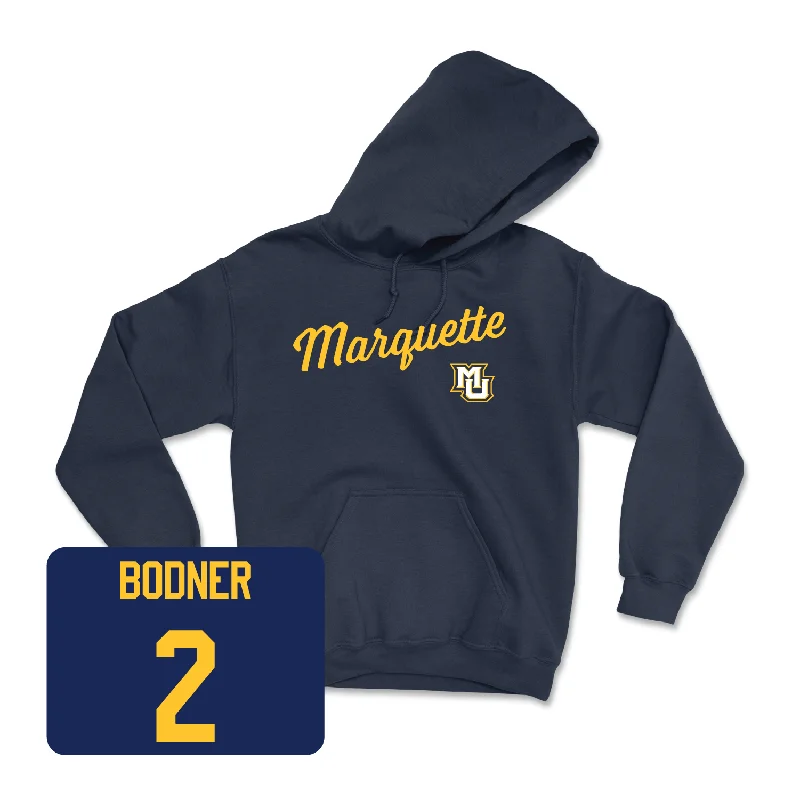 Navy Women's Lacrosse Script Hoodie - Isabelle Casucci Hoodie Jacket Zipper Layering