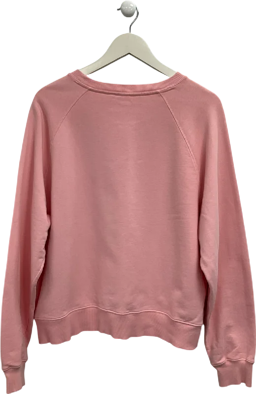 Arket Pink Crew Neck Sweatshirt UK M Hoodie with Hem Drawcord Adjustable Customizable