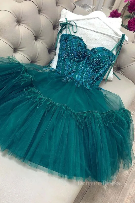 Green Beaded Lace Short Prom Dress with Straps, Short Green Lace Formal Graduation Homecoming Dress with Beading Tunics Occasion special Green Beaded Lace Short Prom Dress with Straps, Short Green Lace Formal Graduation Homecoming Dress with Beading Tunics Occasion special