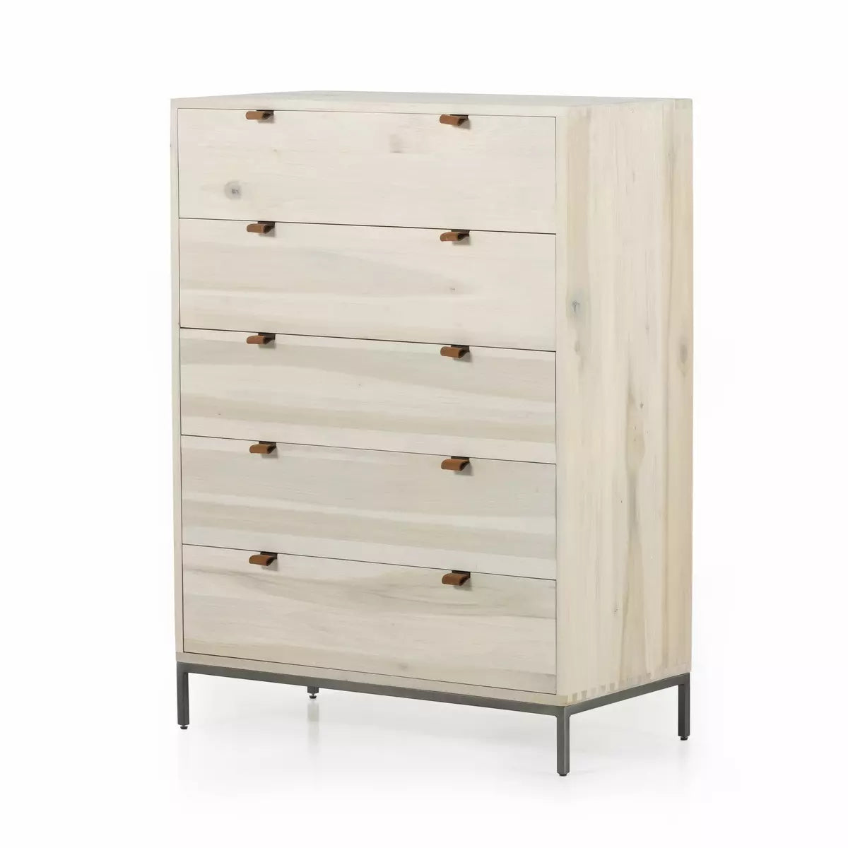 Trey 5 Drawer Dresser, Dove Poplar Tunics Sophisticated sleek