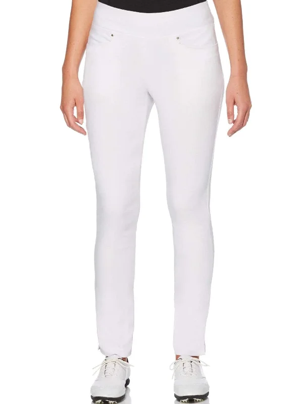 Women's Solid Pull-On Golf Pant Elegant Palazzo Trousers