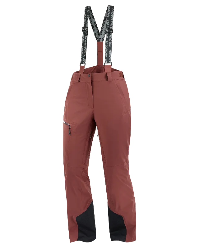 Salomon Women's Brilliant Pant - Rum Raisin Classic Pleated Pants