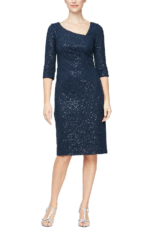 Alex Evenings 81122503 - Asymmetrical Neck Dress Tunics Versatile all-occasion