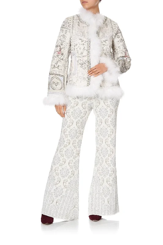FLARED KNIT PANT CRYSTAL CASTLE Cozy Fitted Pants