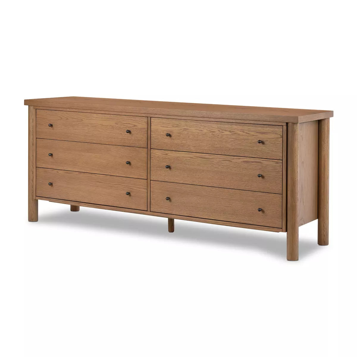 Roark 6 Drawer Dresser, Amber Oak Veneer Tunics Stylish modern