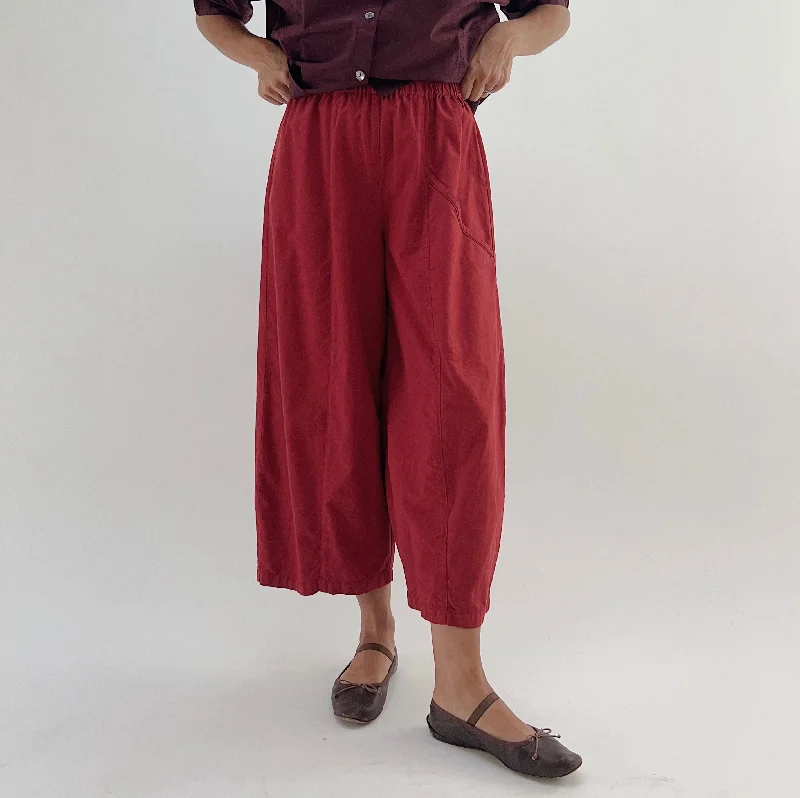 Eleven Stitch | One Pocket Pant in Cranberry Classic Straight Pants