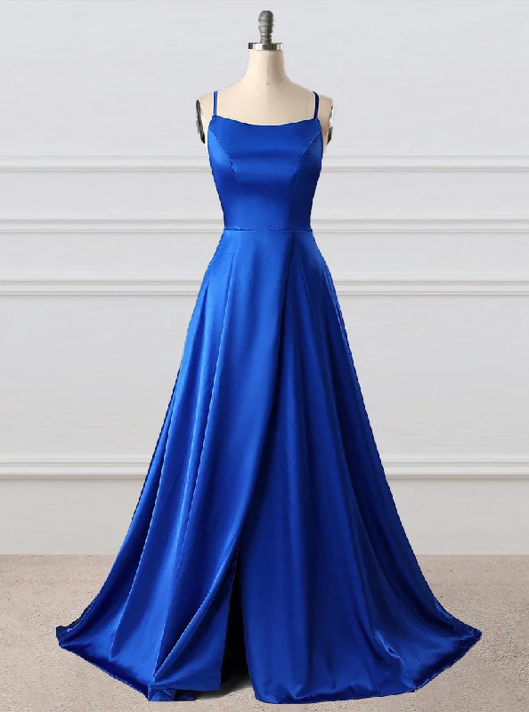 A-Line Prom Dresses Side Split Evening Dresses empire Waist empire