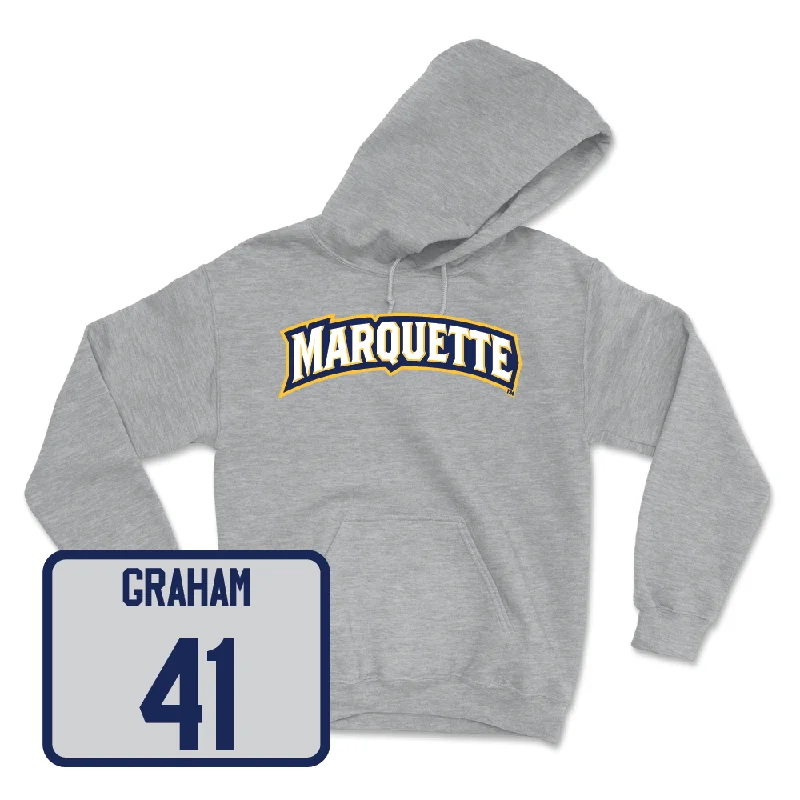 Sport Grey Women's Lacrosse Wordmark Hoodie  - Addyson Graham Hoodie with Elastic Waist Stretchable Comfortable
