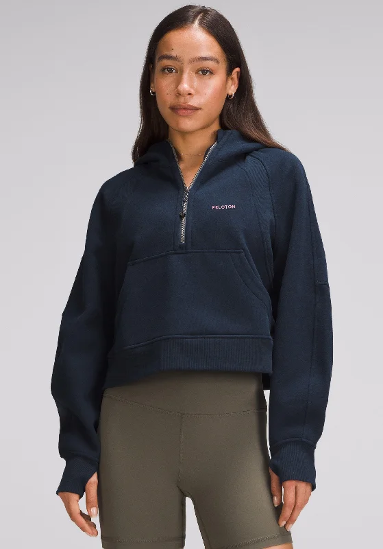 Scuba Oversized Half-Zip Hoodie Hoodie with Snap Buttons Easy Quick