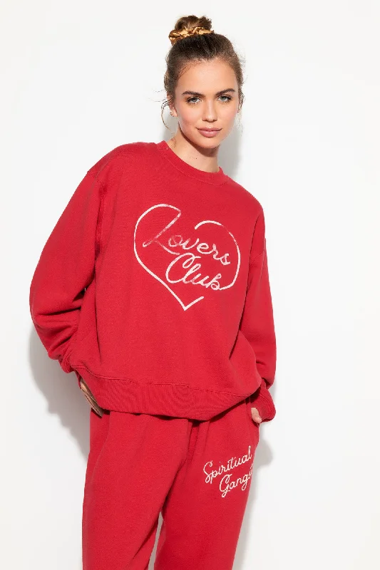 Lovers La Brea Crew Sweatshirt Hoodie with Color Block Contrast Stylish