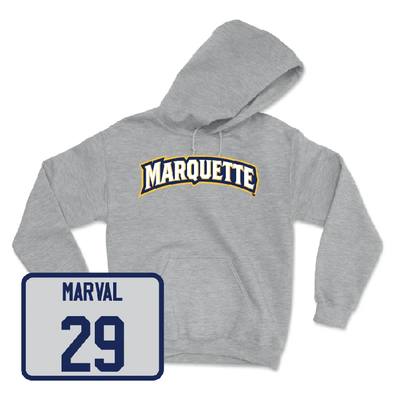 Sport Grey Women's Lacrosse Wordmark Hoodie  - Jasmine Marval Hoodie with Tied Waist Feminine Flattering