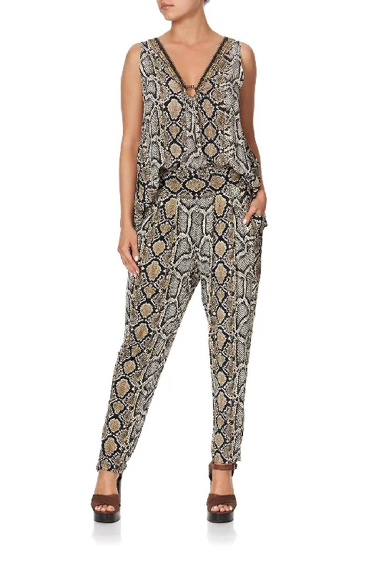 HAREM PANTS WITH FRONT PLEATS KAKADU BOO Relaxed High-Waist Trousers