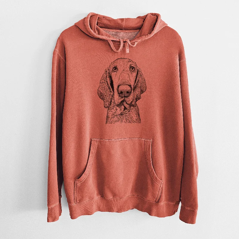 Bare Kylie the Bracco Italiano - Unisex Pigment Dyed Hoodie Hoodie with Batwing Sleeves Loose Dramatic