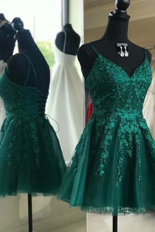 Cute A Line V Neck Backless Green Lace Prom Dress, Short Backless Green Lace Formal Graduation Homecoming Dress Tunics Sale discount Cute A Line V Neck Backless Green Lace Prom Dress, Short Backless Green Lace Formal Graduation Homecoming Dress Tunics Sale discount
