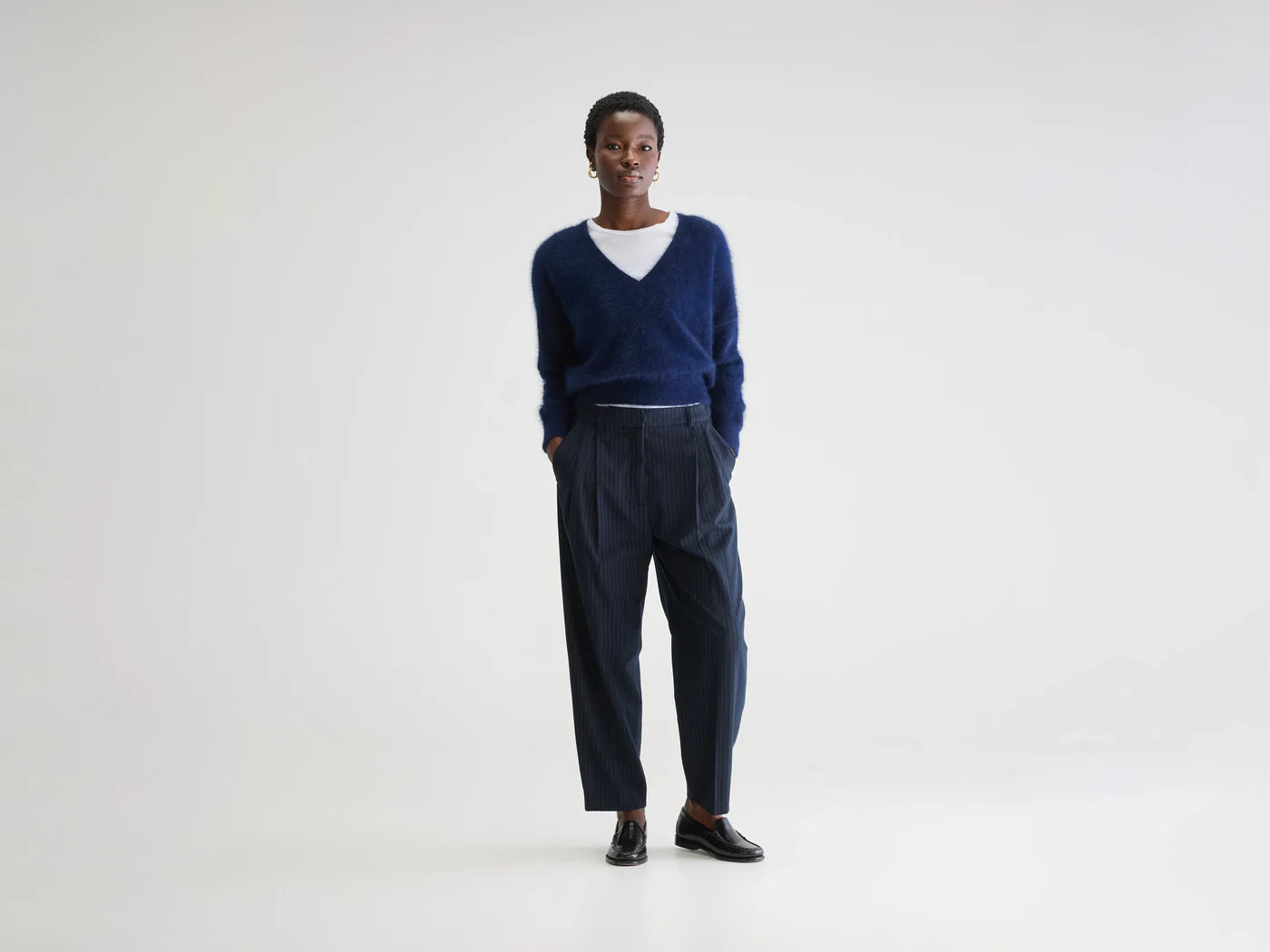 Bellerose Valdo Pant Stripe A Chic Black Leggings