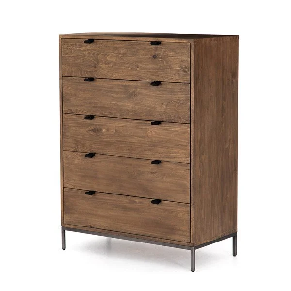 Trey 5 Drawer Dresser-Auburn Poplar Tunics Silk luxurious