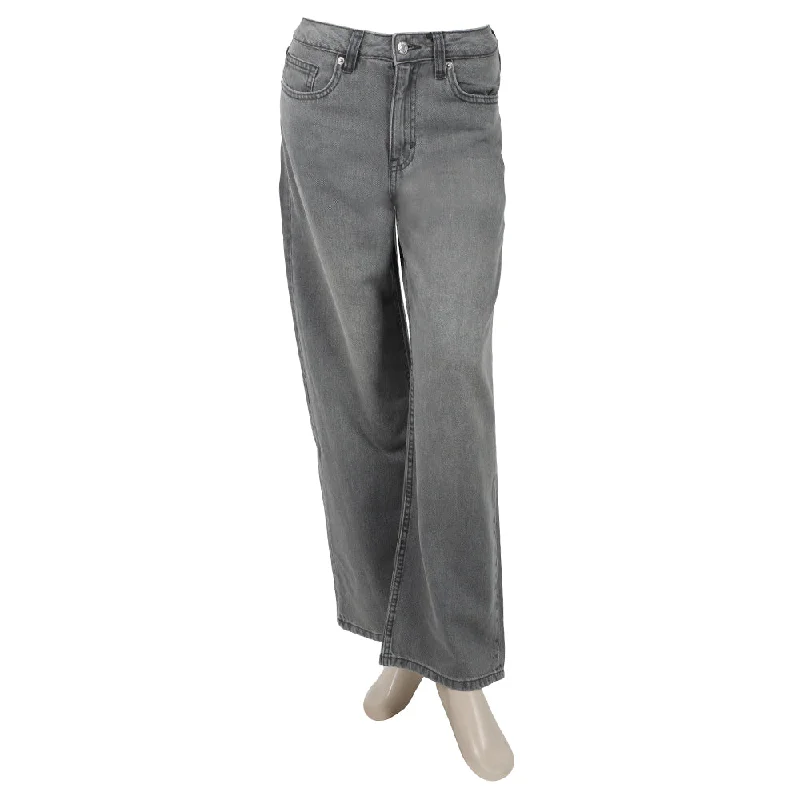 Eminent Women's Denim Pant - Grey Wash Comfortable Denim Trousers