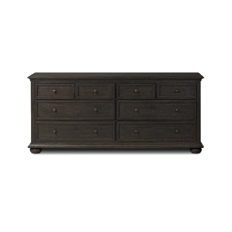 Geoffrey Wide Dresser - Smoked Black Veneer Tunics Short Trendy