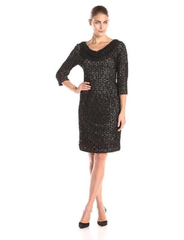 Alex Evenings - 1121024SC Lace Cowl Neck Column Dress Tunics Brand named