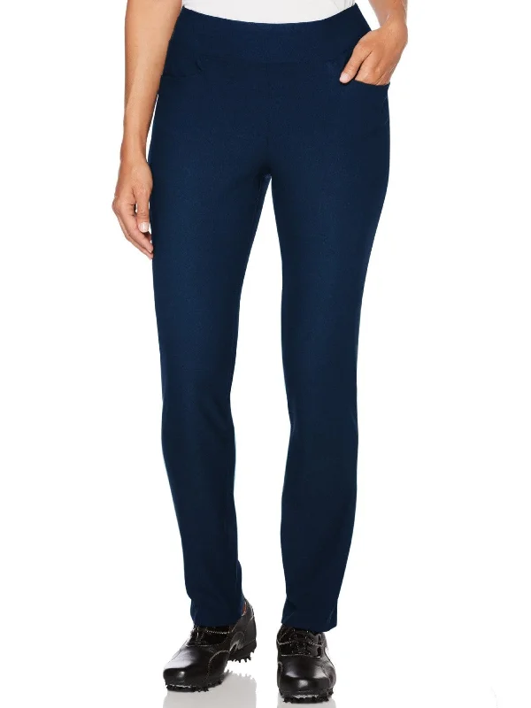 Women's Pull-On Golf Pant Chic Faux Leather Pants