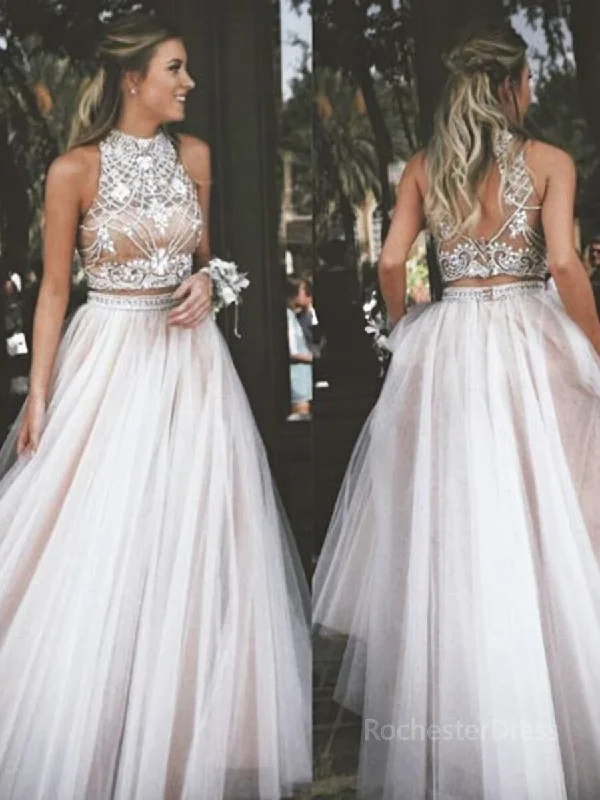 A-Line/Princess High Neck Floor-Length Tulle Evening Dresses Pencil Office Professional A-Line/Princess High Neck Floor-Length Tulle Evening Dresses Pencil Office Professional