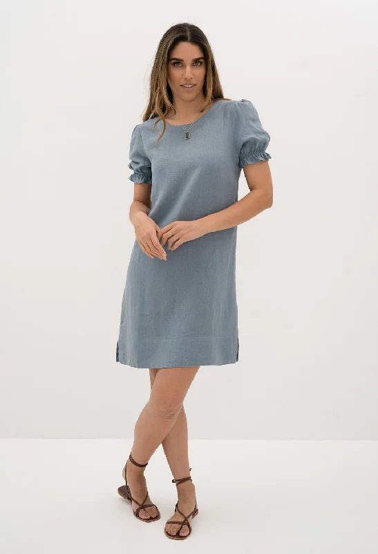 SANA SHIFT DRESS - STORM BLUE Tunics Sale discount