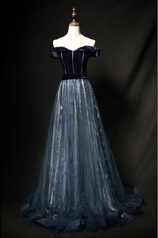 Elegant Off the Shoulder Velvet Floor Length Long Evening Dresses Prom Dresses Turtleneck Neckline Stylish Elegant Off the Shoulder Velvet Floor Length Long Evening Dresses Prom Dresses Turtleneck Neckline Stylish