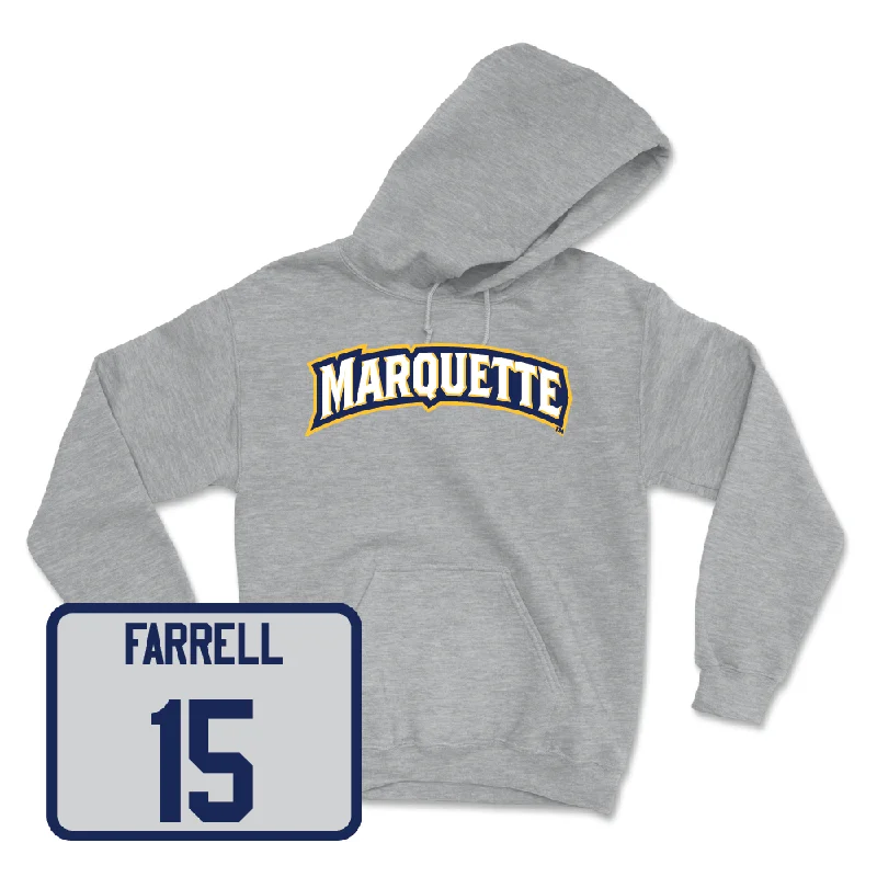 Sport Grey Women's Lacrosse Wordmark Hoodie  - Mckenna Farrell Hoodie with Front Slit Layering Stylish